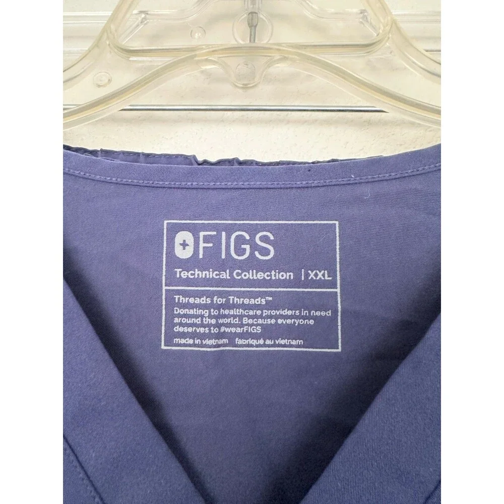 FIGS Navy Blue Scrub Set Leon Top Pisco Pants Medical Uniform Men's XXL